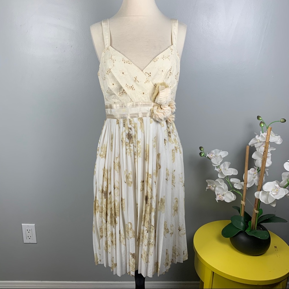Anthropologie Deletta Floral Tea Sweets Dress